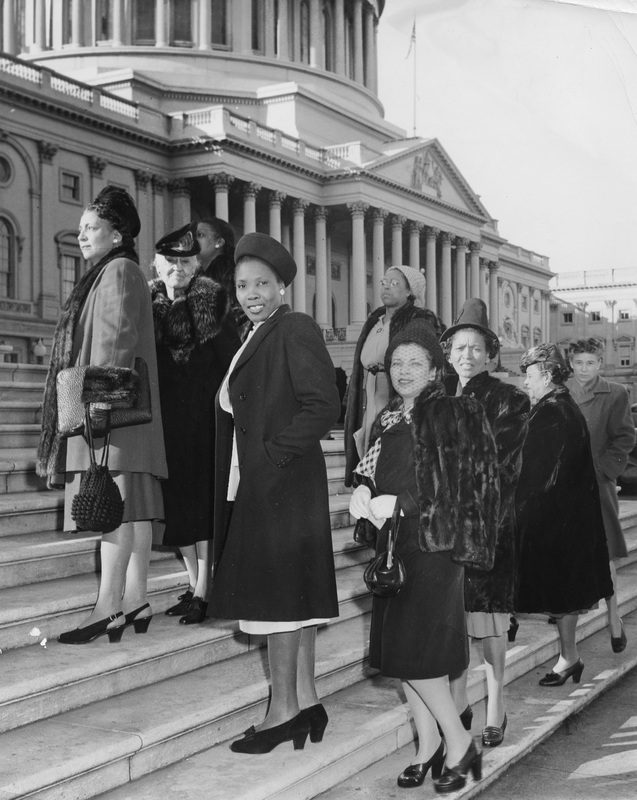 Dorothy Ferebee (left) joined fellow members of the National Council of Negro Women in lobbying Congress at the US Capitol.