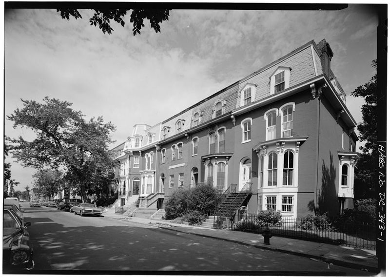 1. GENERAL VIEW OF 1300 BLOCK CORCORAN STREET, NW - Zalmon Richards House, 1301 Corcoran Street Northwest, Washington, District of Columbia, DC
