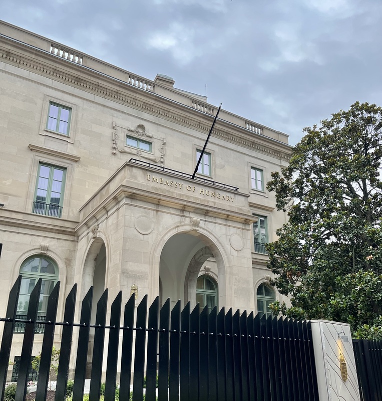 The recently restored mansion now houses the Embassy of Hungary.