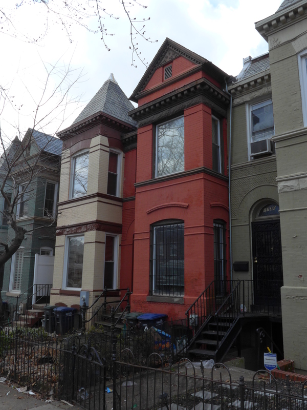 Rosina Tucker’s former residence (red), 1128 7th Street NE, 2019