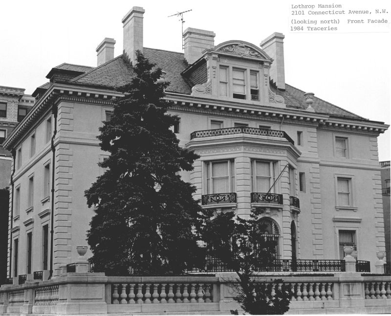 Lothrop Mansion, Looking North, Front Facade