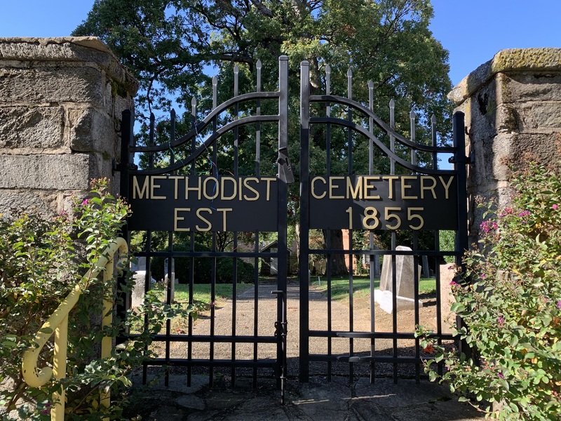 Entry gates to Methodist Cemetery, date unknown. 